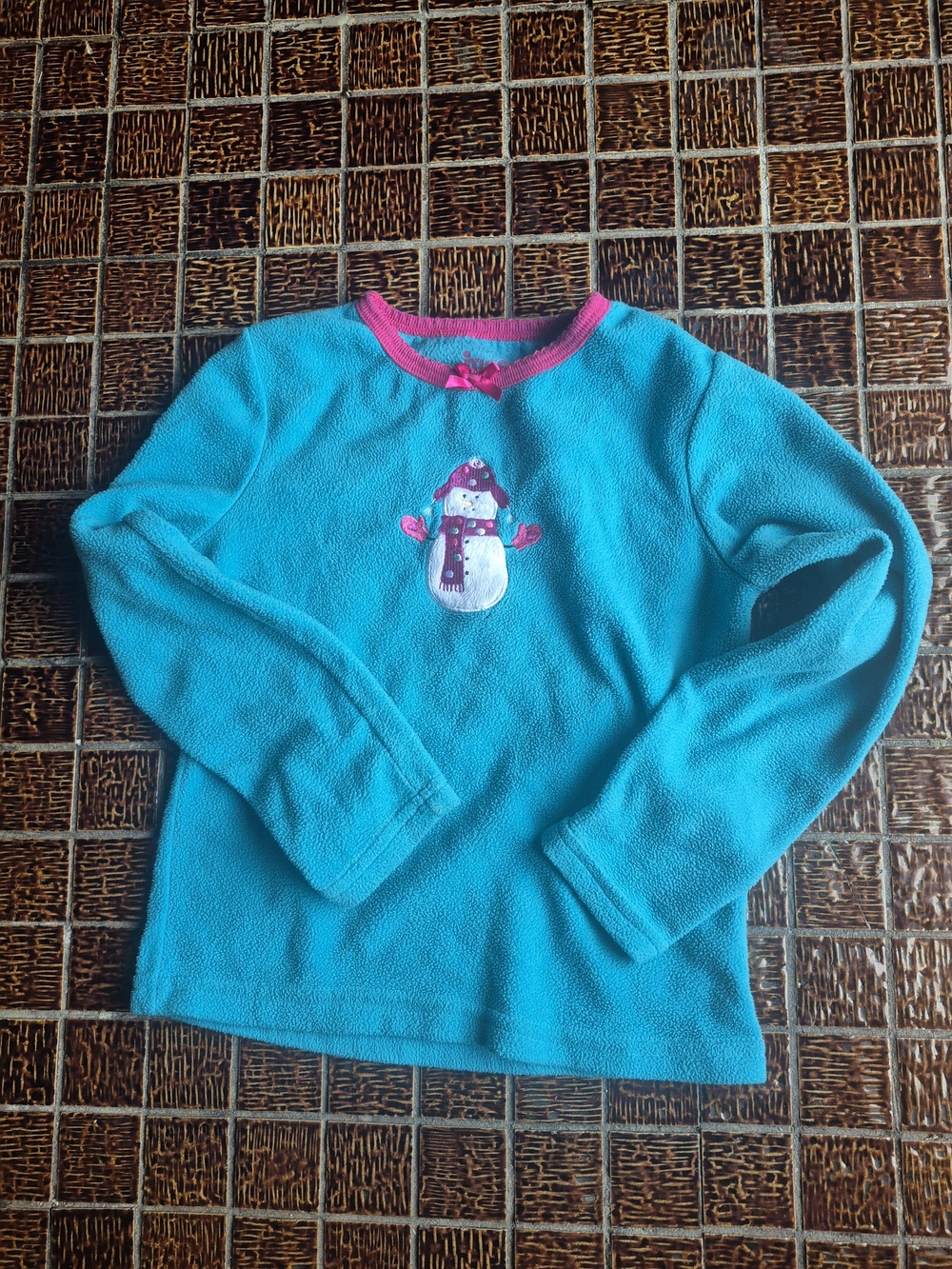 Kids'Turquoise Fleece Sleepwear Top
